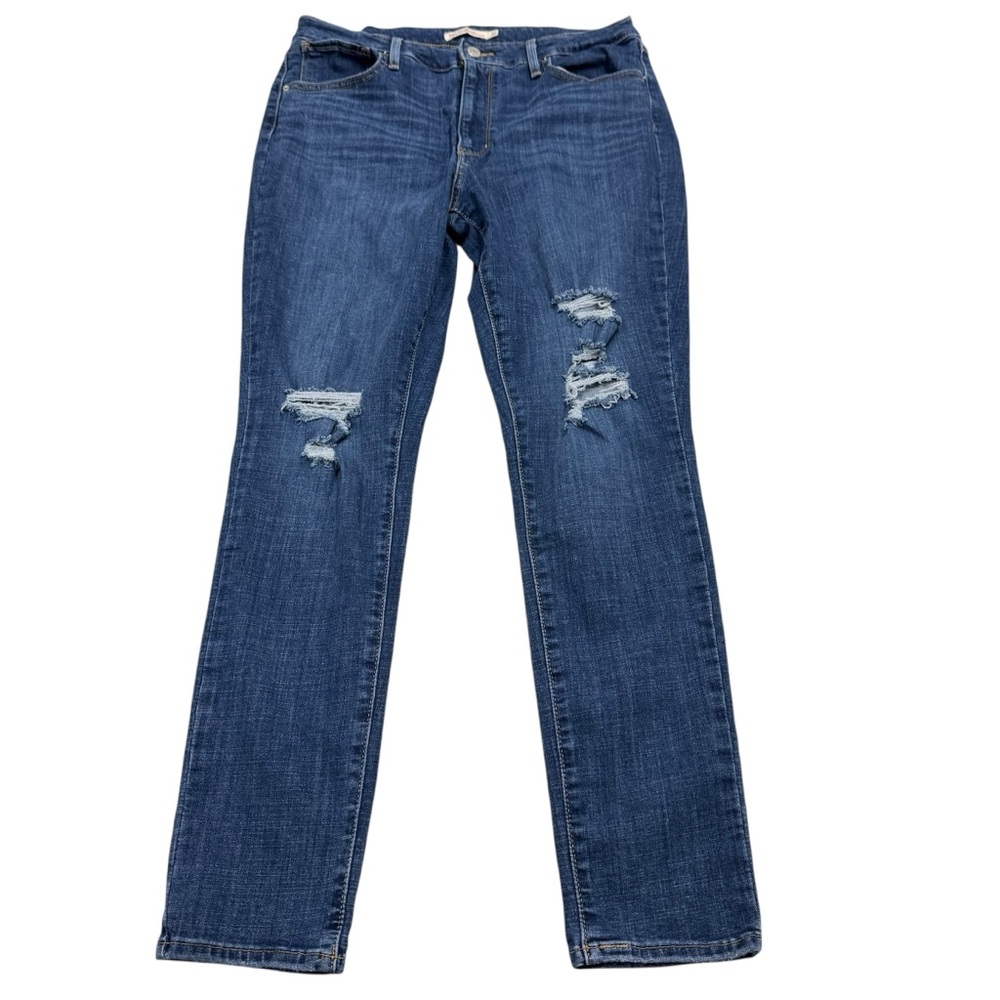 Levi’s 721 Jeans Women’s Size 32 Blue High Rise‎ Skinny Ripped Medium Wash